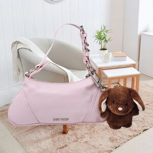 Nwt Steve Madden Pink Bchaser Shoulder Bag with Plush Accessory